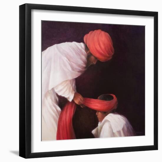 Tying a Turban, 2010-Lincoln Seligman-Framed Giclee Print