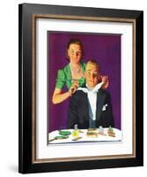 "Tying a Tux Tie," April 26, 1941-John Hyde Phillips-Framed Giclee Print
