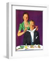 "Tying a Tux Tie," April 26, 1941-John Hyde Phillips-Framed Giclee Print