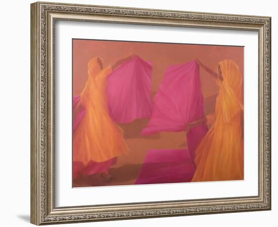 Tying Saris-Lincoln Seligman-Framed Giclee Print