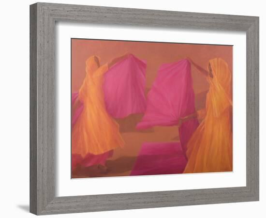 Tying Saris-Lincoln Seligman-Framed Giclee Print