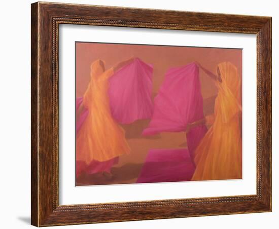 Tying Saris-Lincoln Seligman-Framed Giclee Print