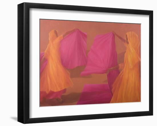 Tying Saris-Lincoln Seligman-Framed Giclee Print