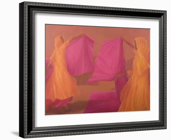 Tying Saris-Lincoln Seligman-Framed Giclee Print