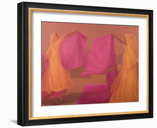 Tying Saris-Lincoln Seligman-Framed Giclee Print