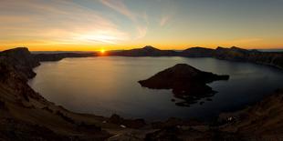 Panorama of sunrise at Crater Lake, Oregon,  United States of America, North America-Tyler Lillico-Photographic Print