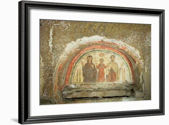 Tympanum Depicting the Family of the Bishop Theotecnus, 5th-6th Century Ad-null-Framed Giclee Print