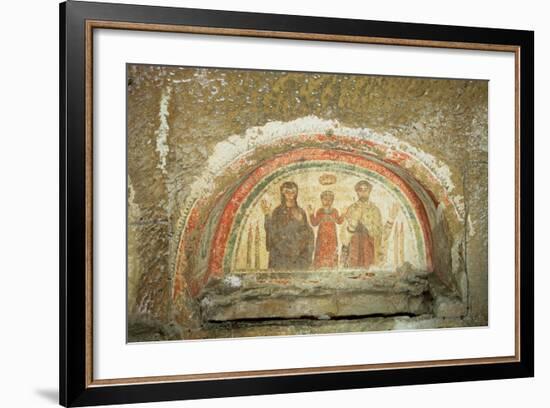 Tympanum Depicting the Family of the Bishop Theotecnus, 5th-6th Century Ad-null-Framed Giclee Print