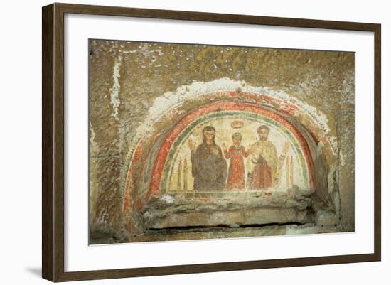 Tympanum Depicting the Family of the Bishop Theotecnus, 5th-6th Century Ad-null-Framed Giclee Print