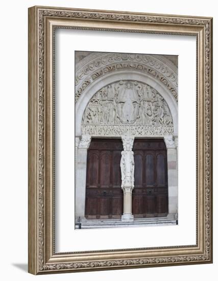 Tympanum of the Last Judgment by Gislebertus on the West Portal of Saint-Lazare Cathedral-Godong-Framed Photographic Print