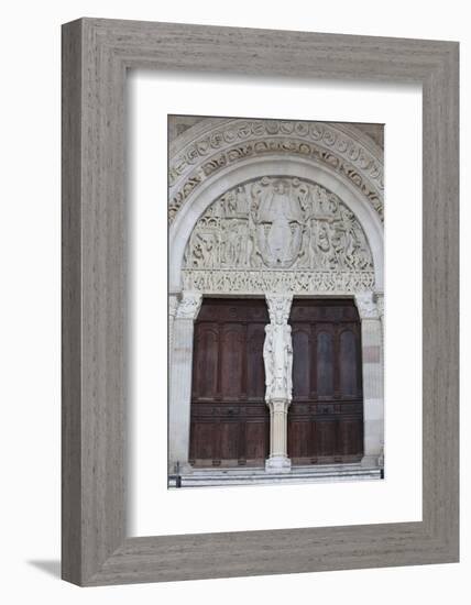 Tympanum of the Last Judgment by Gislebertus on the West Portal of Saint-Lazare Cathedral-Godong-Framed Photographic Print