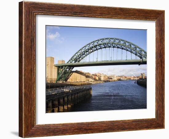 Tyne Bridge from the Swing Bridge, Newcastle Upon Tyne, Tyne and Wear, England, United Kingdom, Eur-Mark Sunderland-Framed Photographic Print