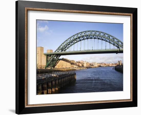 Tyne Bridge from the Swing Bridge, Newcastle Upon Tyne, Tyne and Wear, England, United Kingdom, Eur-Mark Sunderland-Framed Photographic Print