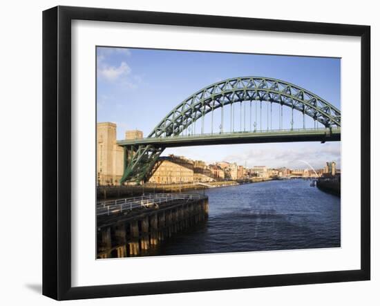 Tyne Bridge from the Swing Bridge, Newcastle Upon Tyne, Tyne and Wear, England, United Kingdom, Eur-Mark Sunderland-Framed Photographic Print