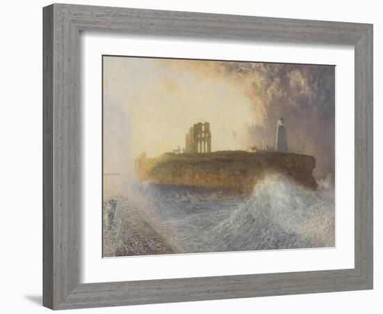 Tynemouth Pier: North-East Wind, 1866 (W/C)-Alfred William Hunt-Framed Giclee Print