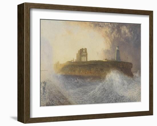 Tynemouth Pier: North-East Wind, 1866 (W/C)-Alfred William Hunt-Framed Giclee Print