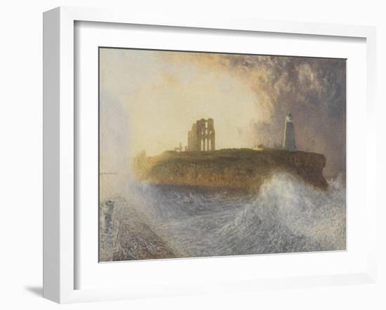 Tynemouth Pier: North-East Wind, 1866 (W/C)-Alfred William Hunt-Framed Giclee Print