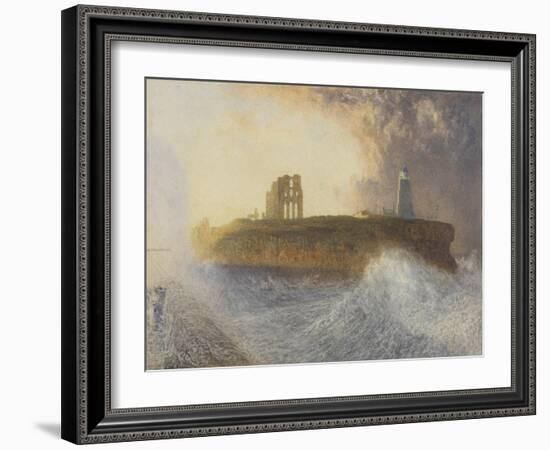 Tynemouth Pier: North-East Wind, 1866 (W/C)-Alfred William Hunt-Framed Giclee Print