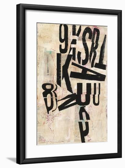 Type Abstraction I-Mary Urban-Framed Art Print