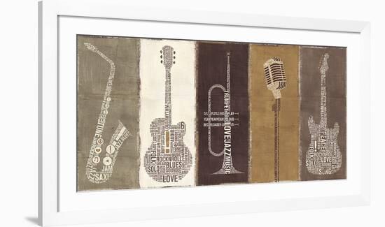 Type Band Neutral Panel-Michael Mullan-Framed Art Print