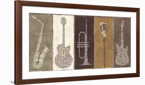 Type Band Neutral Panel-Michael Mullan-Framed Art Print