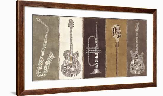Type Band Neutral Panel-Michael Mullan-Framed Art Print