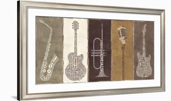 Type Band Neutral Panel-Michael Mullan-Framed Art Print