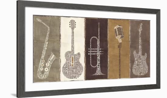 Type Band Neutral Panel-Michael Mullan-Framed Art Print