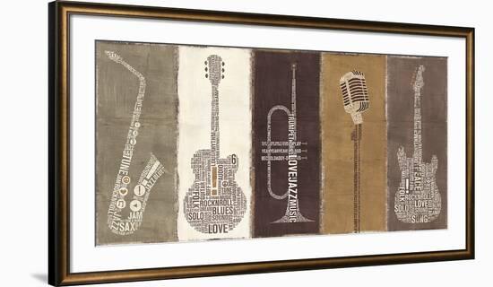 Type Band Neutral Panel-Michael Mullan-Framed Art Print