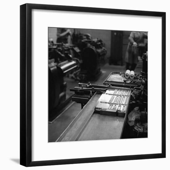 Type Being Set at the White Rose Press, Mexborough, South Yorkshire, 1968-Michael Walters-Framed Photographic Print