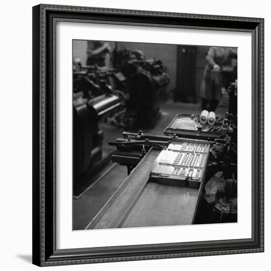 Type Being Set at the White Rose Press, Mexborough, South Yorkshire, 1968-Michael Walters-Framed Photographic Print