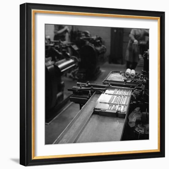 Type Being Set at the White Rose Press, Mexborough, South Yorkshire, 1968-Michael Walters-Framed Photographic Print