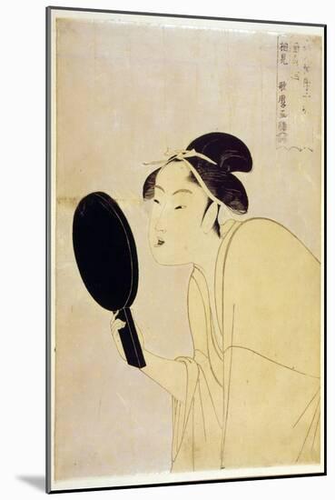 Type Interessant - the Interesting Type, from the Series Ten Types in the Physiognomic Study of Wom-Kitagawa Utamaro-Mounted Giclee Print