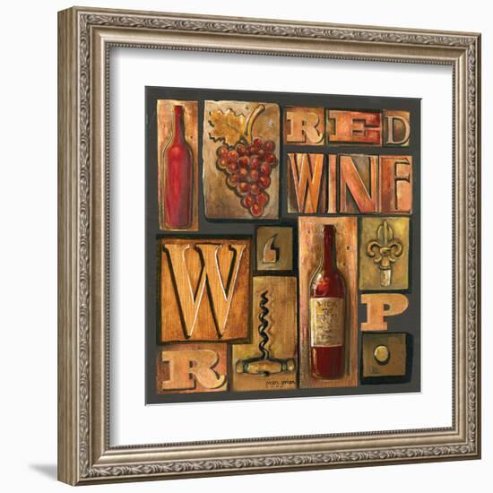 Type Set Wine Sq I-Gregory Gorham-Framed Art Print