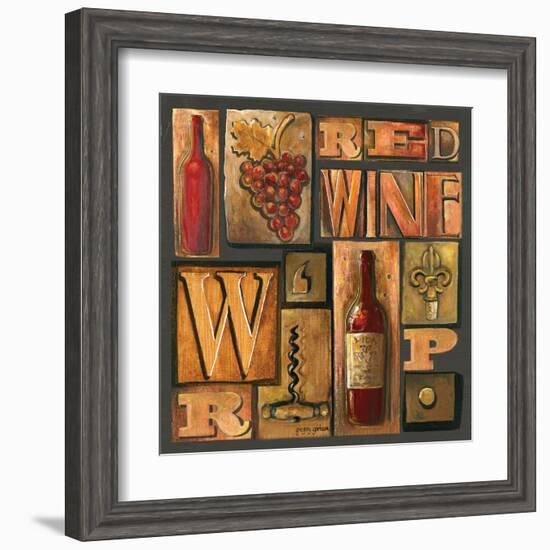 Type Set Wine Sq I-Gregory Gorham-Framed Art Print