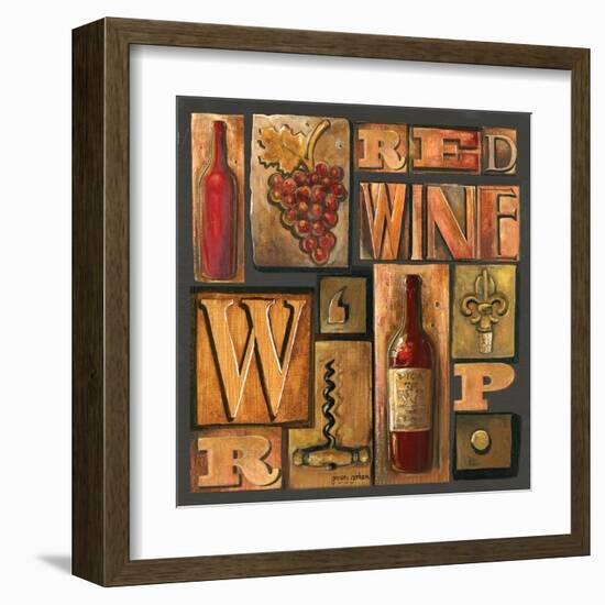 Type Set Wine Sq I-Gregory Gorham-Framed Art Print
