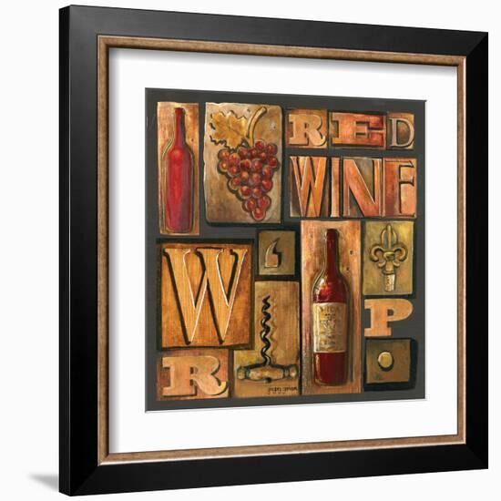 Type Set Wine Sq I-Gregory Gorham-Framed Art Print