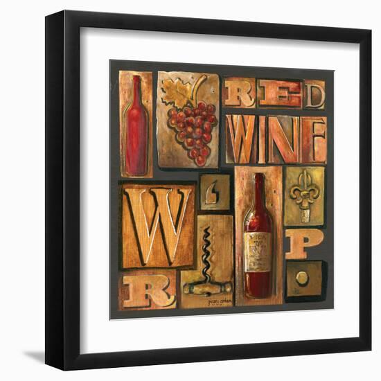 Type Set Wine Sq I-Gregory Gorham-Framed Art Print