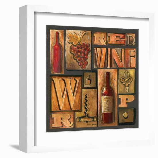 Type Set Wine Sq I-Gregory Gorham-Framed Art Print