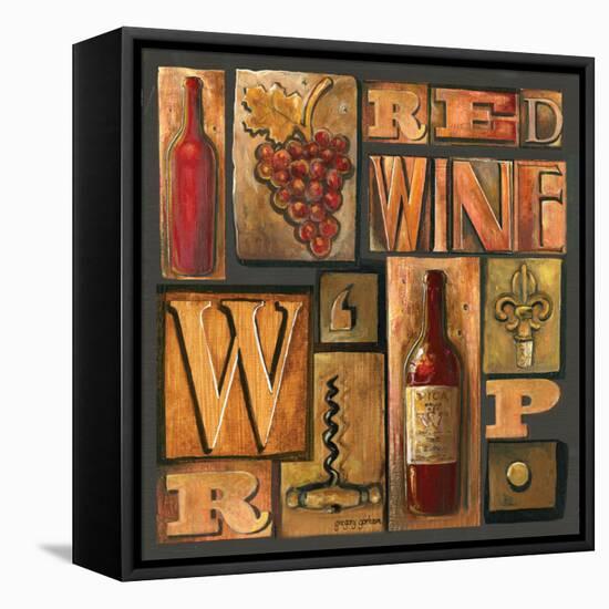 Type Set Wine Sq I-Gregory Gorham-Framed Stretched Canvas