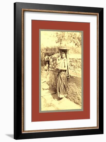 Types Algerians, Young Girl, Bread Market-Etienne & Louis Antonin Neurdein-Framed Giclee Print