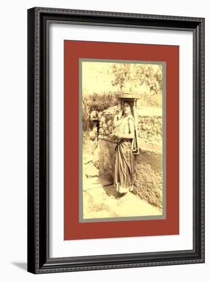 Types Algerians, Young Girl, Bread Market-Etienne & Louis Antonin Neurdein-Framed Giclee Print