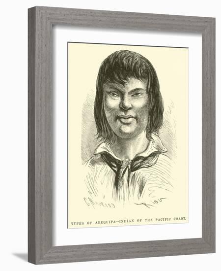 Types of Arequipa, Indian of the Pacific Coast-Édouard Riou-Framed Giclee Print