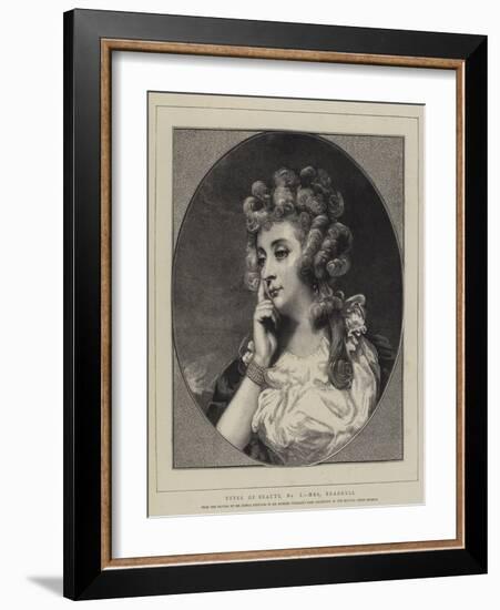 Types of Beauty, No I, Mrs Braddyll-Sir Joshua Reynolds-Framed Giclee Print