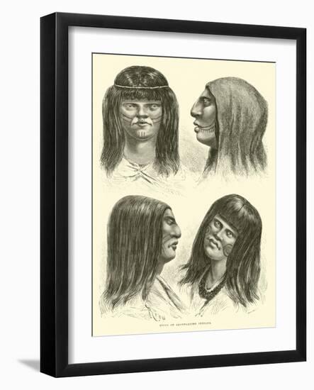 Types of Chontaquiro Indians-Édouard Riou-Framed Giclee Print