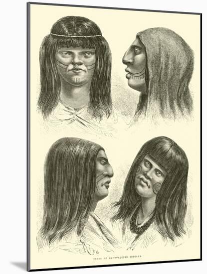 Types of Chontaquiro Indians-Édouard Riou-Mounted Giclee Print