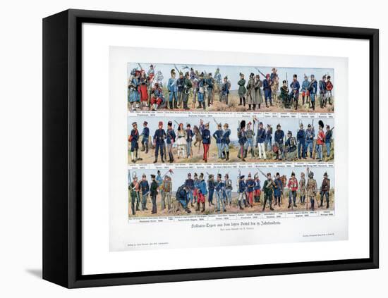 Types of Soldiers from the End of the 19th Century, 1900-Richard Knotel-Framed Premier Image Canvas