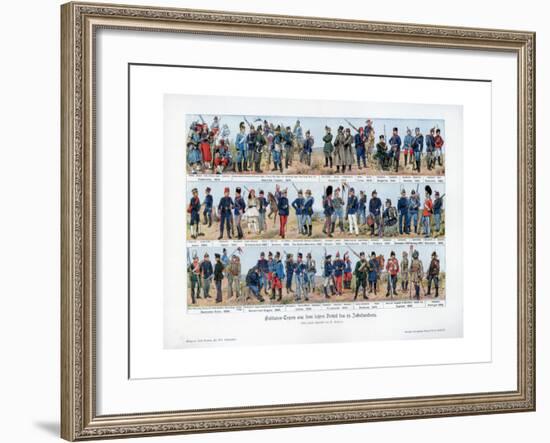 Types of Soldiers from the End of the 19th Century, 1900-Richard Knotel-Framed Giclee Print