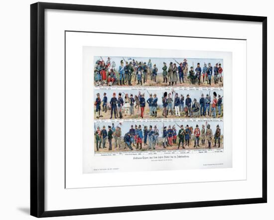 Types of Soldiers from the End of the 19th Century, 1900-Richard Knotel-Framed Giclee Print