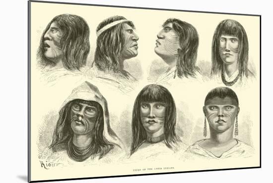 Types of the Antis Indians-Édouard Riou-Mounted Giclee Print
